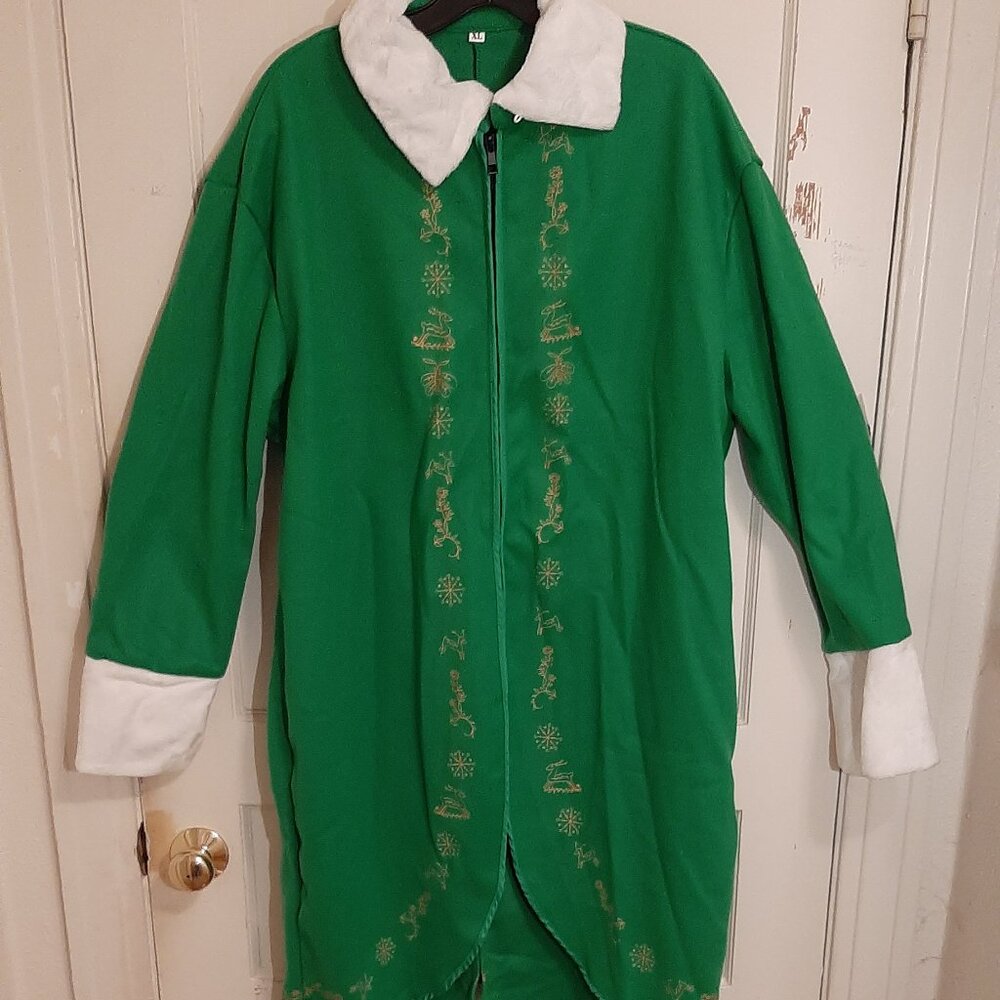 Green and Yellow Men's Holiday Elf Costume